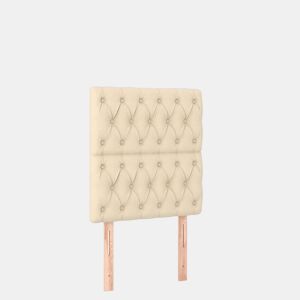 vidaXL Cabeceira de cama c luzes LED tecido 80x7x118128cm cor creme