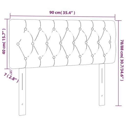 vidaXL Cabeceira cama luzes LED tecido 90x7x7888cm cinza-acastanhado vidaXL Cabeceira cama luzes LED tecido 90x7x7888cm cinza-acastanhado
