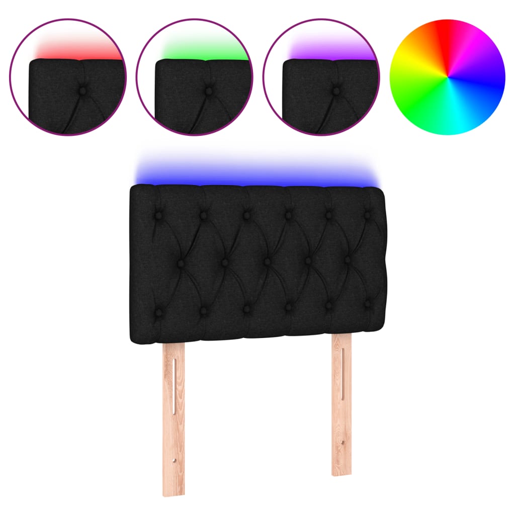 Cabecero Con Led 80 Negro