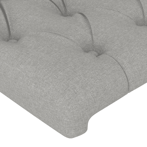 vidaXL Cabeceira cama c luzes LED tecido 90x7x118128cm cinza-claro vidaXL Cabeceira cama c luzes LED tecido 90x7x118128cm cinza-claro