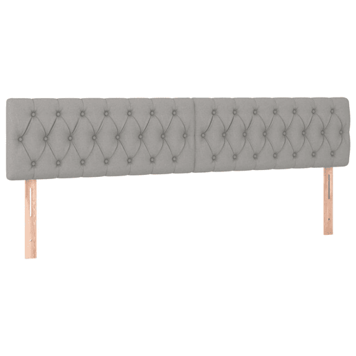 vidaXL Cabeceira de cama cluzes LED tecido 200x7x7888 cm cinza-claro vidaXL Cabeceira de cama cluzes LED tecido 200x7x7888 cm cinza-claro