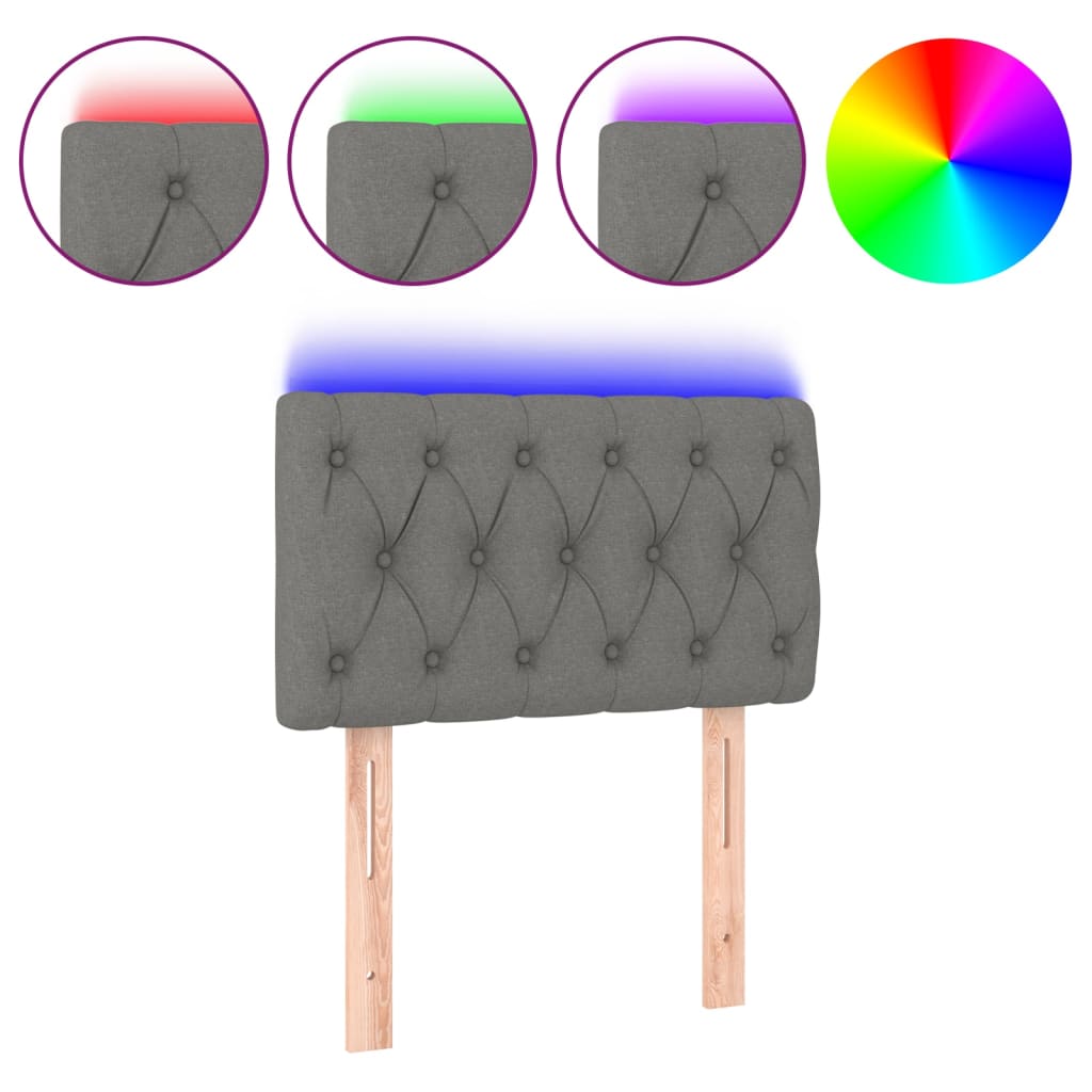 Cabecero Con Led 80 Gris Oscuro