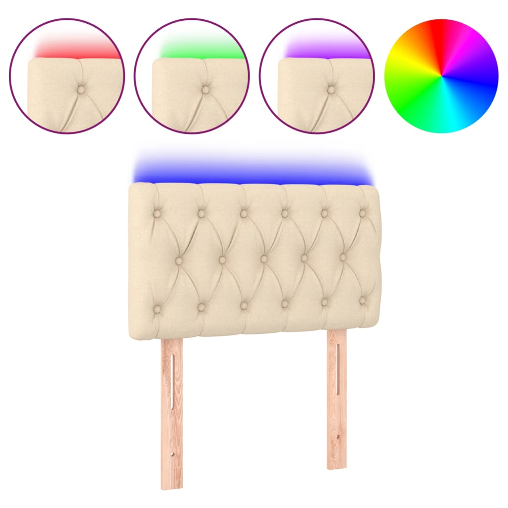 Cabecero Con Led 80 Crema