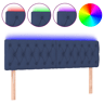 vidaXL Cabeceira de cama c luzes LED tecido 160x7x7888 cm azul