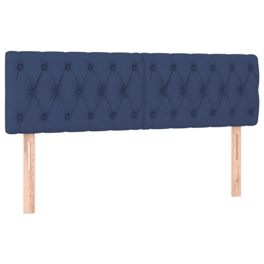 vidaXL Cabeceira de cama c luzes LED tecido 160x7x7888 cm azul