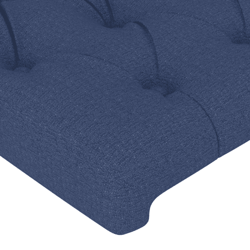 vidaXL Cabeceira de cama c luzes LED tecido 160x7x7888 cm azul