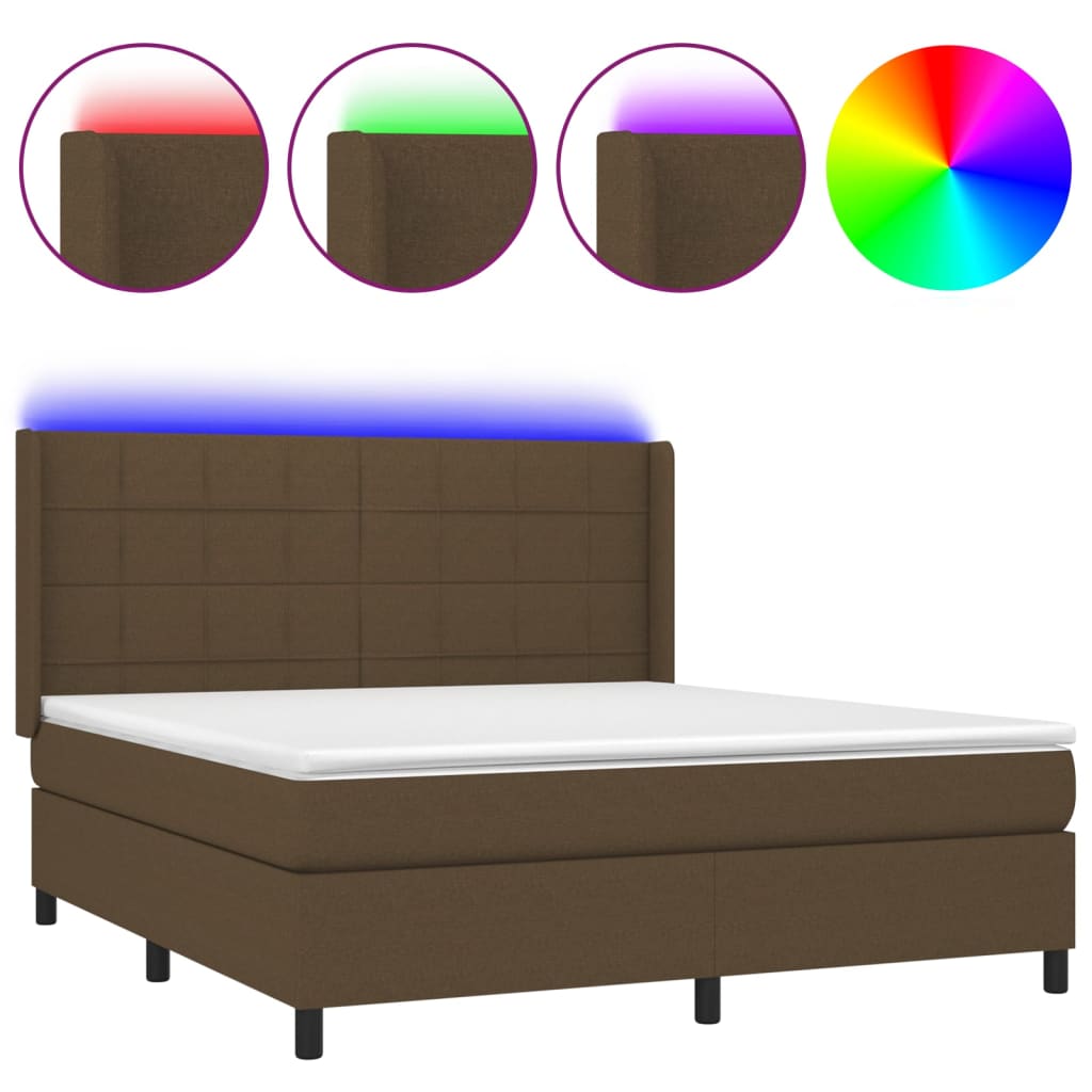 Cama box spring 180x200 Marrón