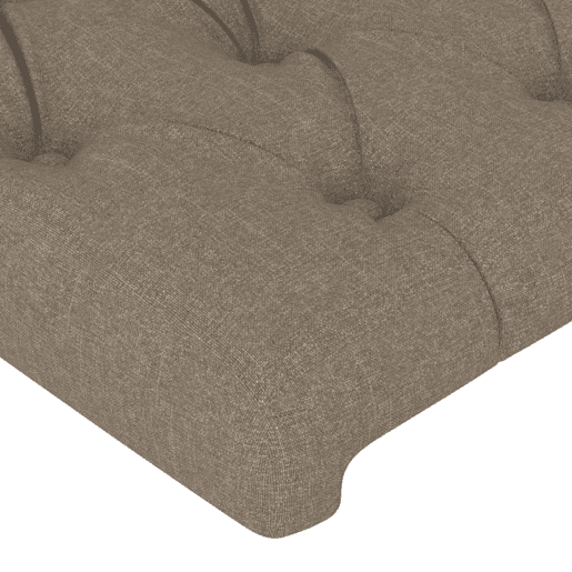 vidaXL Cabeceira cama c LED tecido 160x7x118128cm cinza-acastanhado