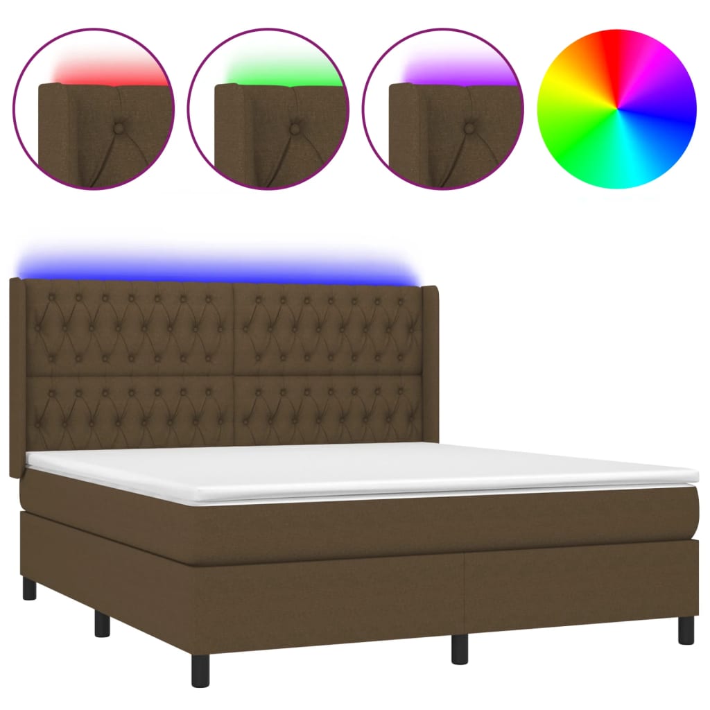 Cama box spring 180x200 Marrón
