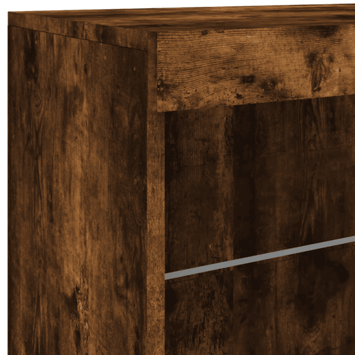 vidaXL Aparador com luzes LED 60,5x37x67 cm carvalho fumado vidaXL Aparador com luzes LED 60,5x37x67 cm carvalho fumado