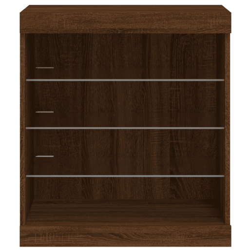 vidaXL Aparador com luzes LED 60,5x37x67 cm carvalho castanho vidaXL Aparador com luzes LED 60,5x37x67 cm carvalho castanho