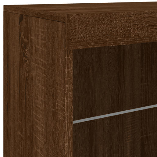 vidaXL Aparador com luzes LED 60,5x37x67 cm carvalho castanho vidaXL Aparador com luzes LED 60,5x37x67 cm carvalho castanho