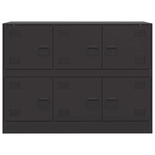 vidaXL Aparador 99x39x73 cm aço preto