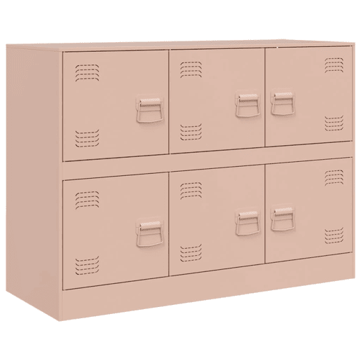 vidaXL Aparador 99x39x73 cm aço rosa