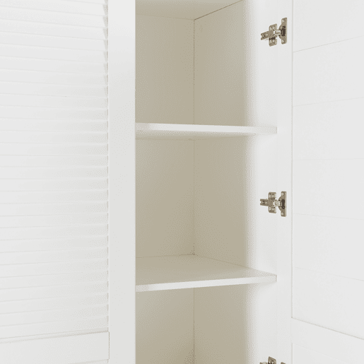 Roupeiro Finning Roupeiro 1 bengaleiro 4 compartimentos 3 gavetas 176x120x52 cm - Branco en.casa