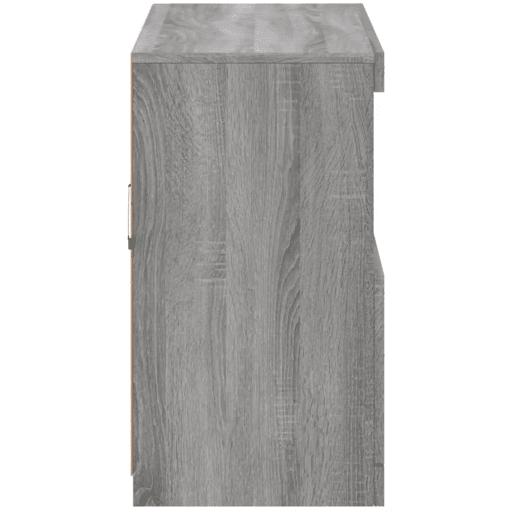 vidaXL Aparador com luzes LED 81x37x67 cm cinzento sonoma