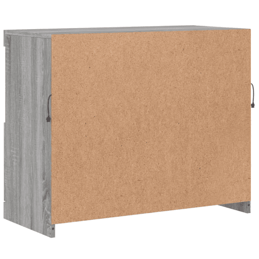 vidaXL Aparador com luzes LED 81x37x67 cm cinzento sonoma