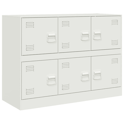 vidaXL Aparador 99x39x73 cm aço branco