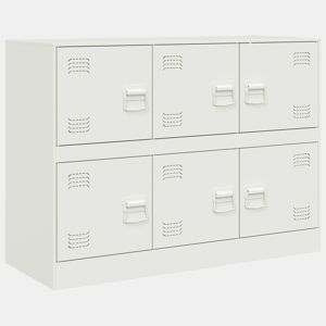 vidaXL Aparador 99x39x73 cm aço branco