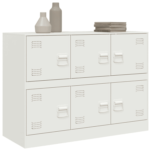 vidaXL Aparador 99x39x73 cm aço branco
