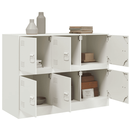 vidaXL Aparador 99x39x73 cm aço branco