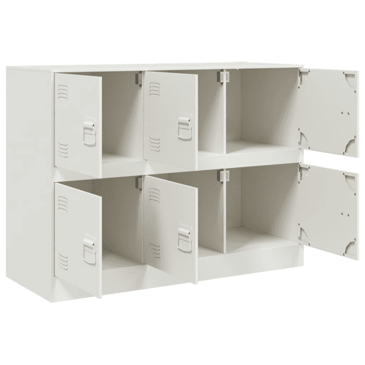 vidaXL Aparador 99x39x73 cm aço branco