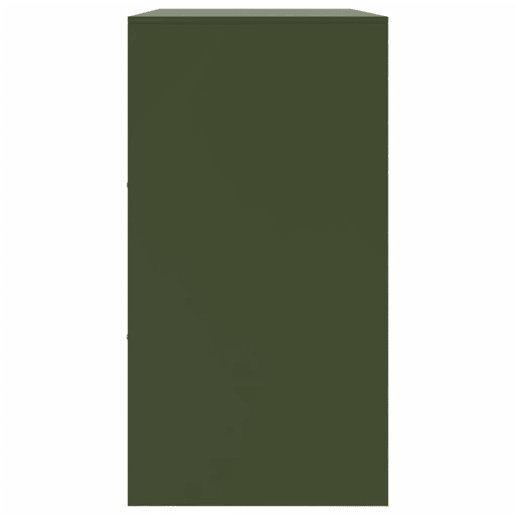 vidaXL Aparador 99x39x73 cm aço verde azeitona vidaXL Aparador 99x39x73 cm aço verde azeitona