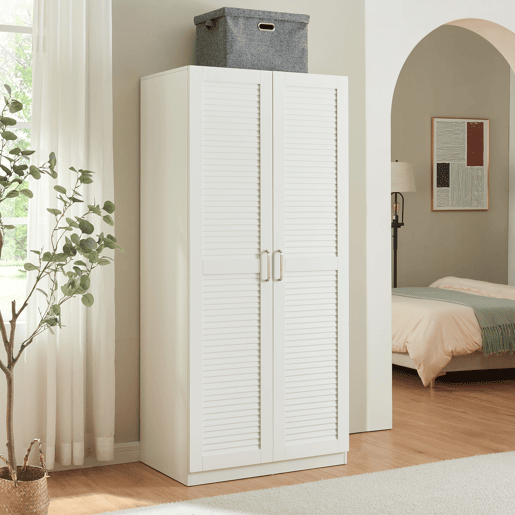 Roupeiro Finning 1 bengaleiro 1 compartimento 176x80x52 cm - Branco en.casa