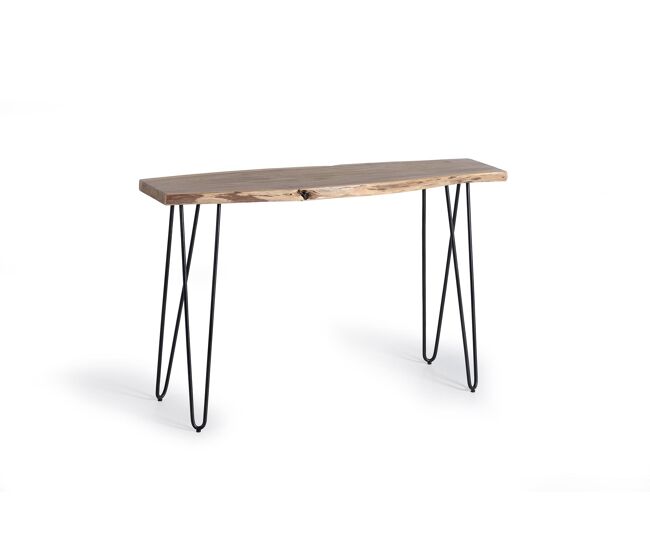 Consola / mesa escritorio en madera de acacia. marrón.giner y colomer 0x0x0