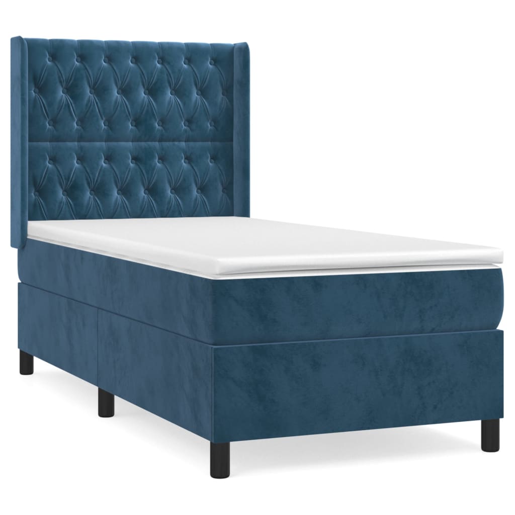 Cama box spring 80x200 Azul
