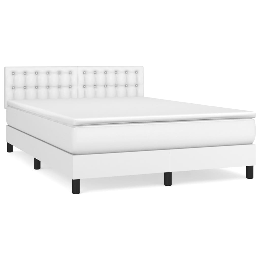 Cama box spring 140x190 Blanco