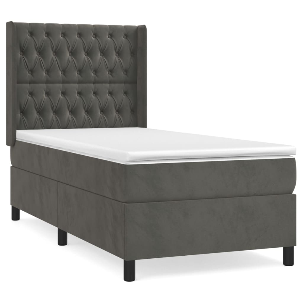 Cama box spring 80x200 Gris Oscuro