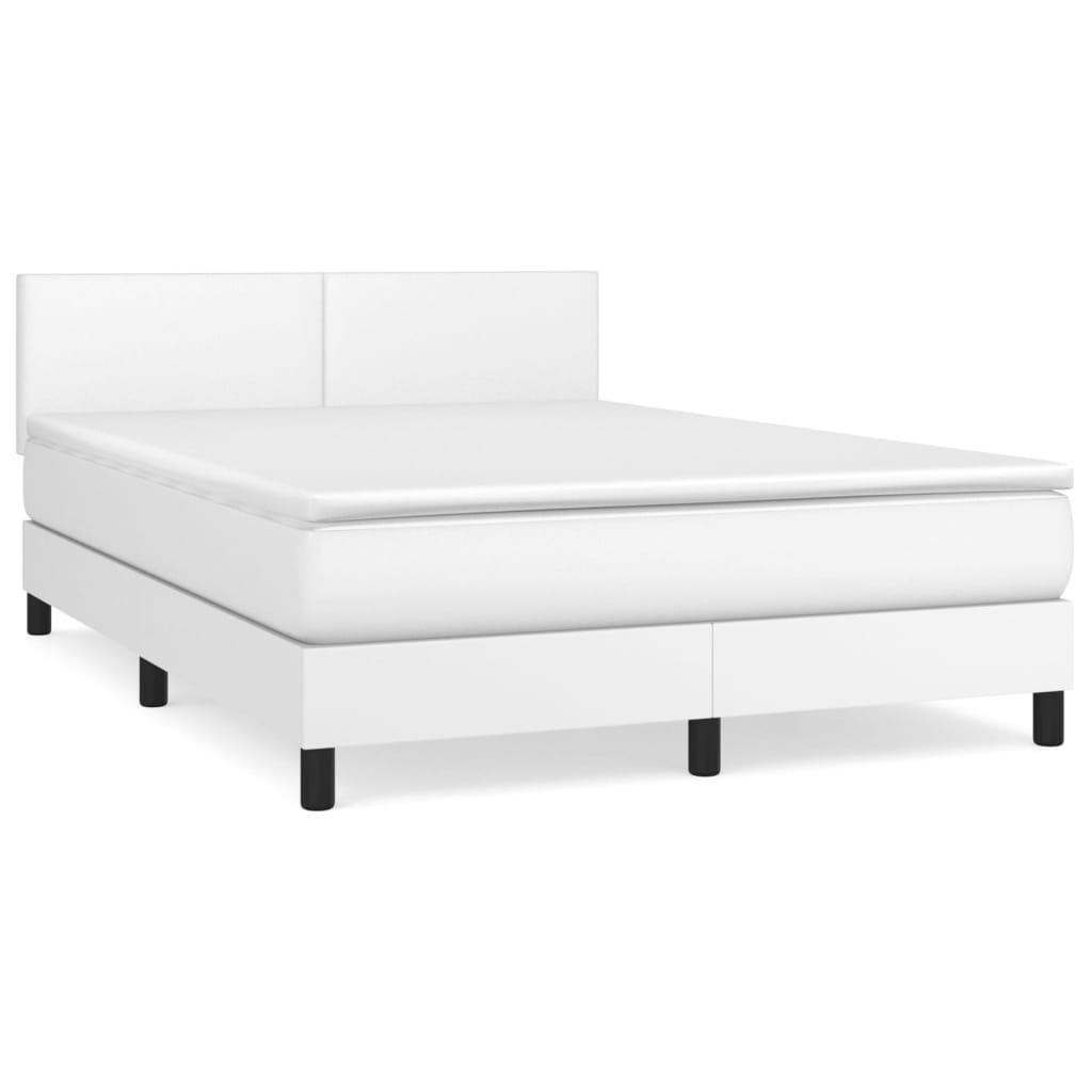 Cama box spring 140x200 Blanco