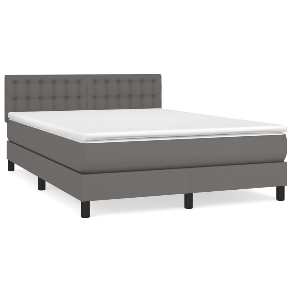 Cama box spring 140x190 Gris