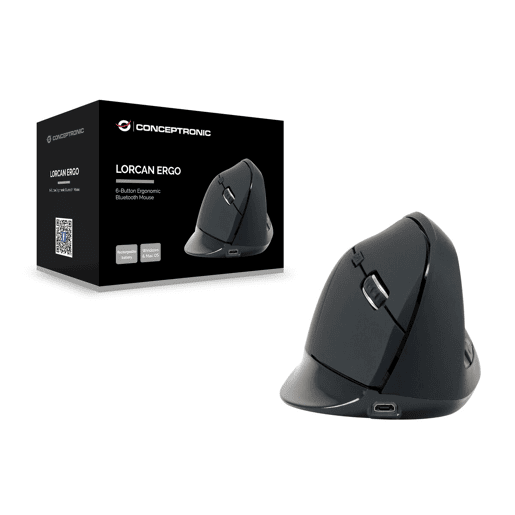 Rato Ergonómico Ótico Conceptronic LORCAN03B Preto