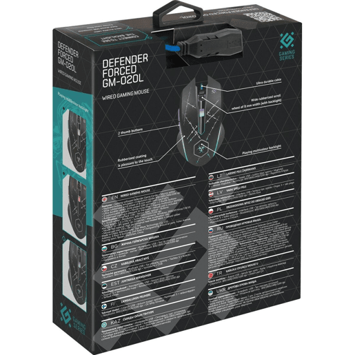 Rato Ótico Defender 52020 Preto 3200 DPI