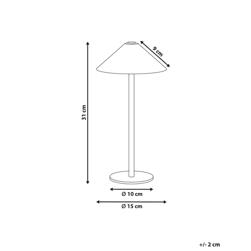 Beliani Candeeiro de mesa FRANCOLI Beliani Candeeiro de mesa FRANCOLI