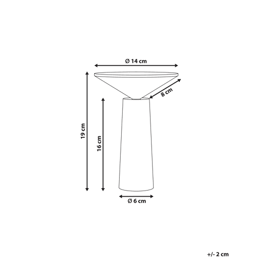 Beliani Candeeiro de mesa LEVIRA