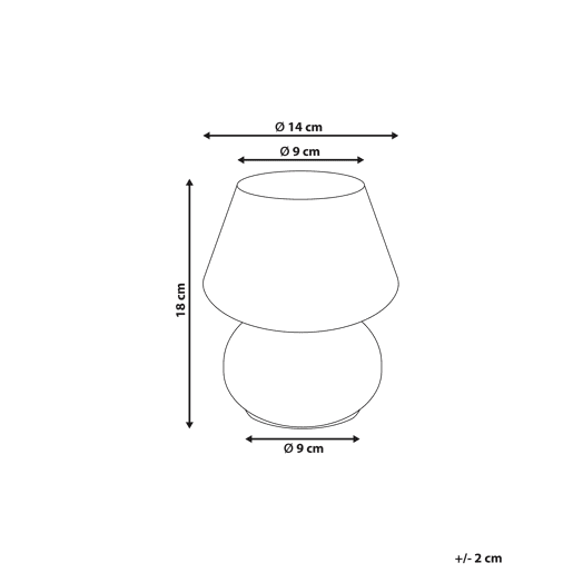 Beliani Candeeiro de mesa LOBO