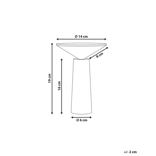 Beliani Candeeiro de mesa LEVIRA