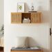Estantería de pared Ypäjä con puertas bambú Estantería de pared Ypäjä con puertas bambú Natural