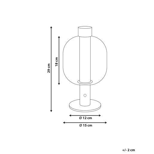 Candeeiro de mesa LED sem fios PULANGI Com regulador de intensidade Metal Castanho