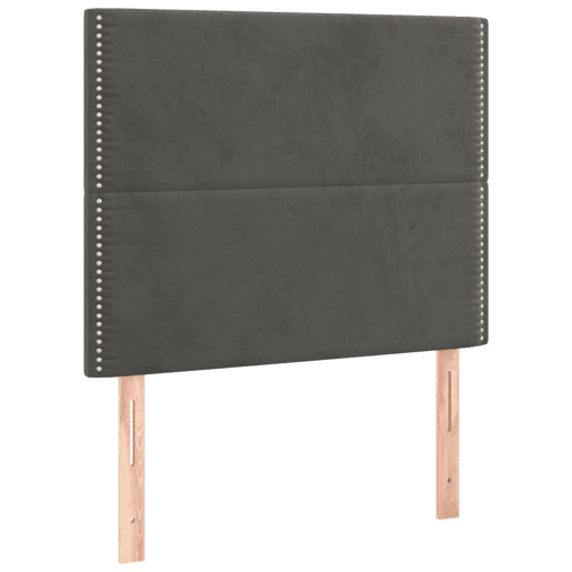 vidaXL Cabeceira de cama c LED veludo 80x5x118128 cm cinza-escuro vidaXL Cabeceira de cama c LED veludo 80x5x118128 cm cinza-escuro