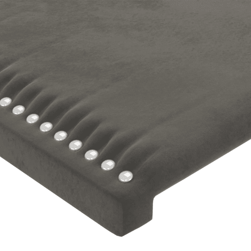vidaXL Cabeceira de cama c luzes LED tecido 90x5x7888cm cinza-escuro