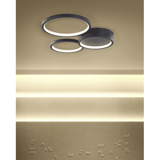 Candeeiro de teto LED AGNAT Metal Preto