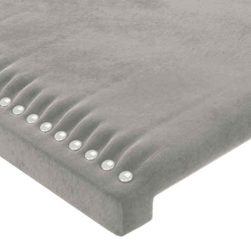 vidaXL Cabeceira cama c luzes LED veludo 200x5x118128cm cinza-claro vidaXL Cabeceira cama c luzes LED veludo 200x5x118128cm cinza-claro