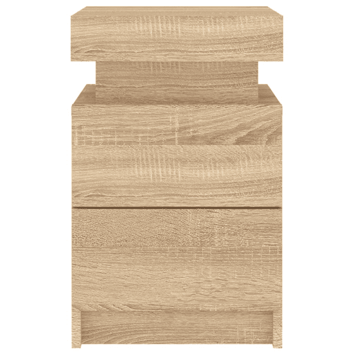 vidaXL Mesa de cabeceira com luzes LED 35x39x55 cm carvalho sonoma vidaXL Mesa de cabeceira com luzes LED 35x39x55 cm carvalho sonoma