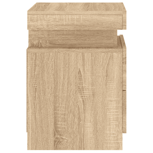 vidaXL Mesa de cabeceira com luzes LED 35x39x55 cm carvalho sonoma vidaXL Mesa de cabeceira com luzes LED 35x39x55 cm carvalho sonoma