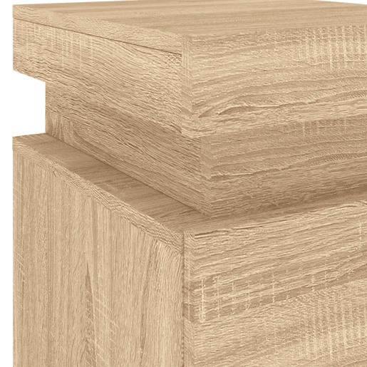 vidaXL Mesa de cabeceira com luzes LED 35x39x55 cm carvalho sonoma vidaXL Mesa de cabeceira com luzes LED 35x39x55 cm carvalho sonoma