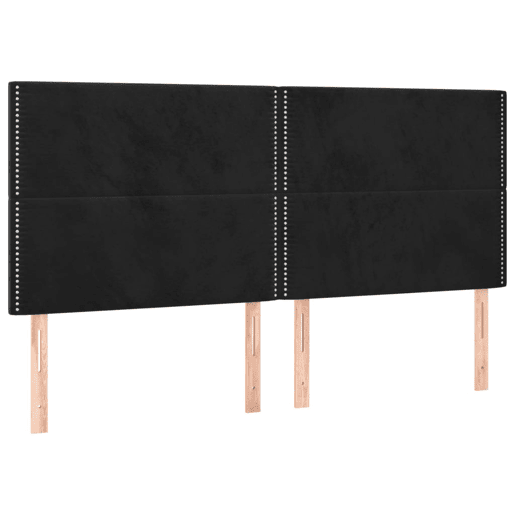 vidaXL Cabeceira de cama c luzes LED veludo 200x5x118128 cm preto vidaXL Cabeceira de cama c luzes LED veludo 200x5x118128 cm preto